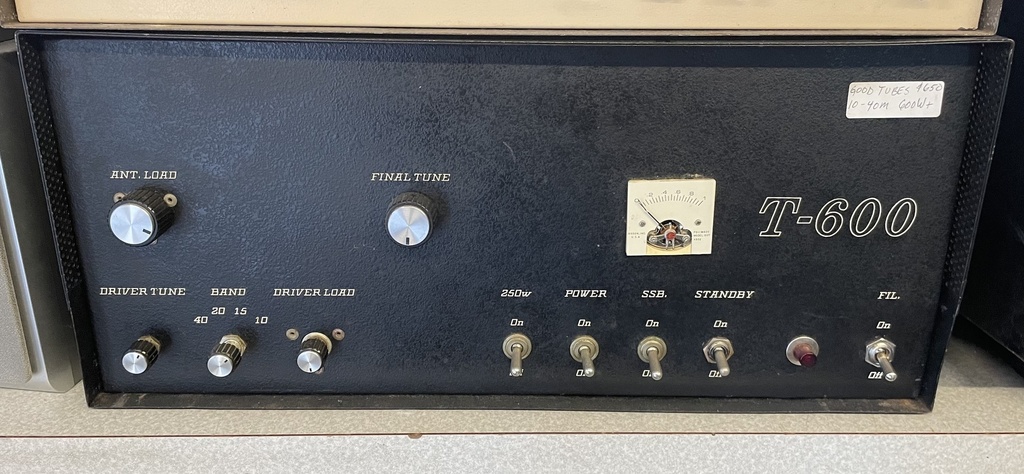 T-600 10-Tube Linear Amplifier 600W+ 40-10 Meters